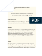 Ética del cuidado: análisis y reformulación