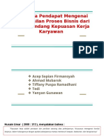 Beberapa Pendapat Mengenai Kepuasan Kerja Karyawan