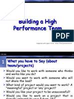 Building A High Performance Team