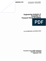 Engineering Analysis of Suitability for Pressure Vessel Re-R