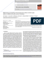 Effectiveness of a Hardware-based Approach to Detect Resistive-open Defects in SRAM Cells Under Process Variations