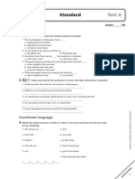 Sprawdzian Angielski Unit 8 Kl. 1 Gimnazjum Standard Test A