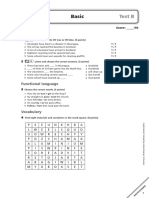 Sprawdzian Angielski Unit 8 Kl. 1 Gimnazjum Basic Test B