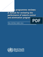 Whom PR Malaria Program Performance Manual