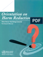 [WHO] Orientation on Harm Reduction