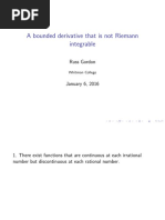 A Bounded Derivative That Is Not Riemann Integrable