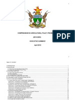 Zimbabwe - Ag Policy Framework 2012 to 2032 ExecSummary-MoA-2012