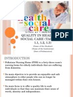 Unit 27 - Managing Quality in Health and Social Care (Task 1 - Ac 1.1, 1.2, 1.3)