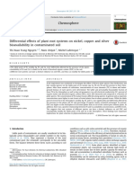 Differential Effects of Plant Root Systems On Nickel, Copper and Silver Bioavailability in Contaminated Soil