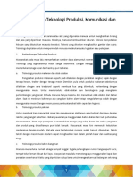 Bahan Bacaan 4. Perkembangan Teknologi Produksi, Komunikasi Dan Transportasi