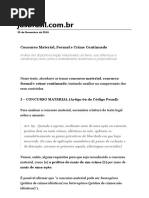 Concurso Material, Formal e Crime Continuado