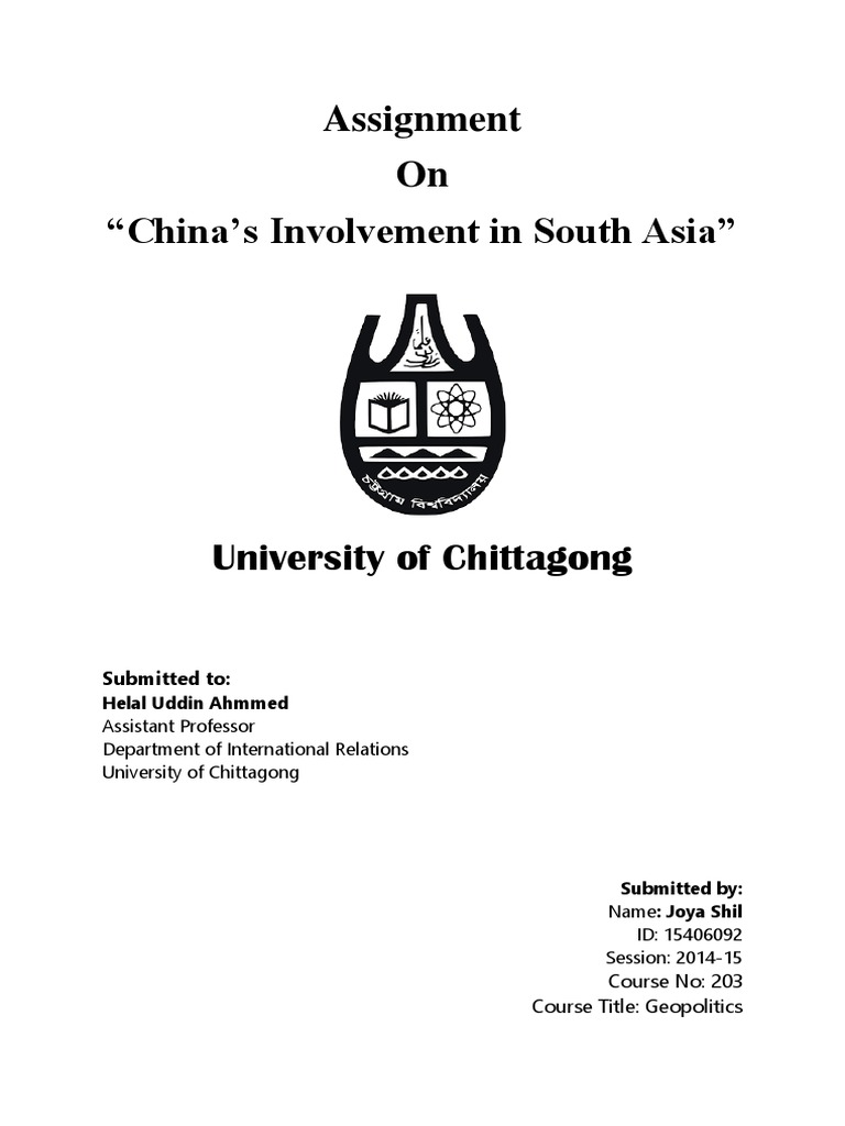China's Strategic Role in South Asia | PDF