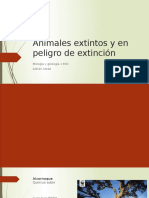 Animales Extintos y en Peligro de Extinción