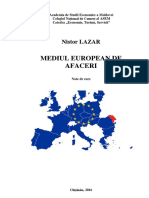 Note de Curs La Disciplina - Mediul European de Afaceri