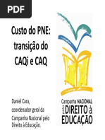 Custo PNE CAQi CAQ Daniel Cara