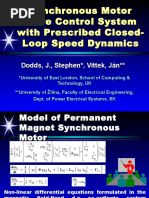 Synchronous Motor Drive Control System With Prescribed Closed-Loop Speed Dynamics