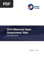 Peace Corps 2016 Open Government Plan