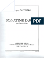 Castérède Jacques - Sonatine pour flûte et guitare