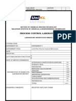 S-Lab Manual Exp 6 - Level Flow Process Control (Electronic)