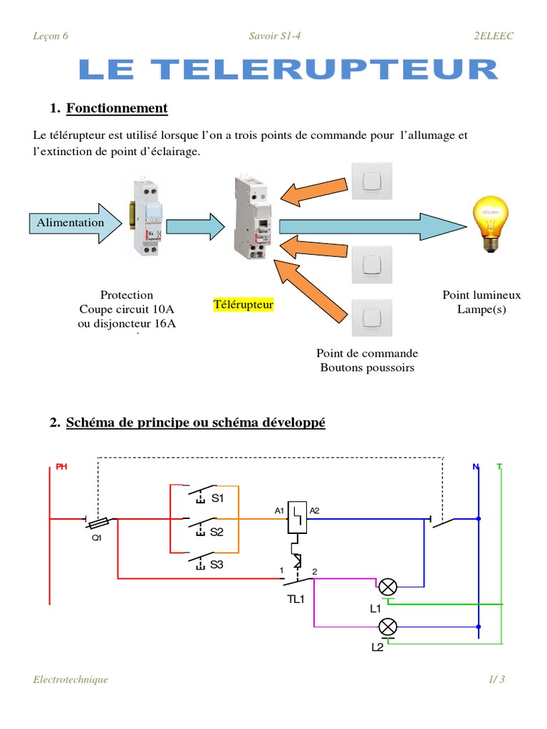 Qu Est Ce Qu Un Télérupteur Telerupteur PDF | PDF | Interrupteur | Énergie électrique