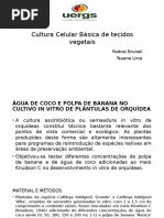 Cultura Celular Básica de Tecidos Vegetais