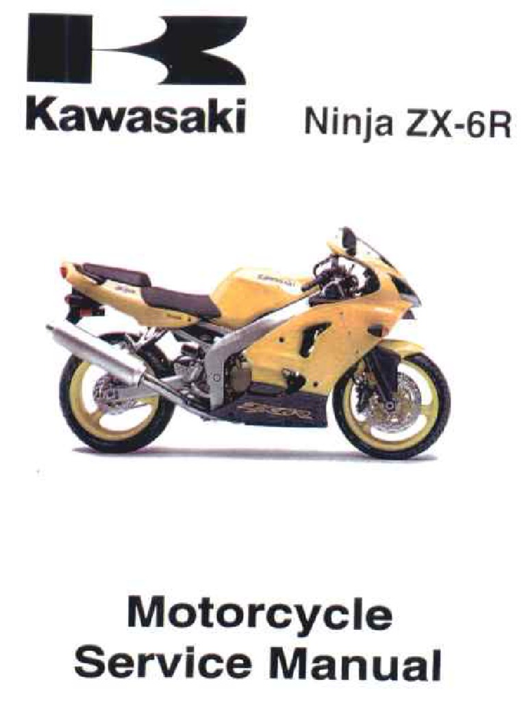 Service Manual For 1998 Kawasaki Ninja Zx6r