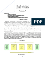 07.metoda Interviului - Analiza.continut PDF