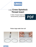 Cross Spiralock Wire Insert Maintains Bolt Tension