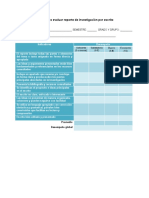 Rubrica para Evaluar Reporte de Investigacion