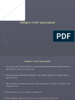 Subject-verb Agreement+pronoun Agreement.