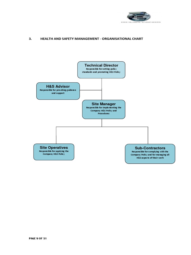 Health and Safety Management Chart | PDF
