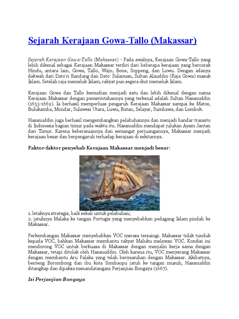 Sejarah Kerajaan Gowa