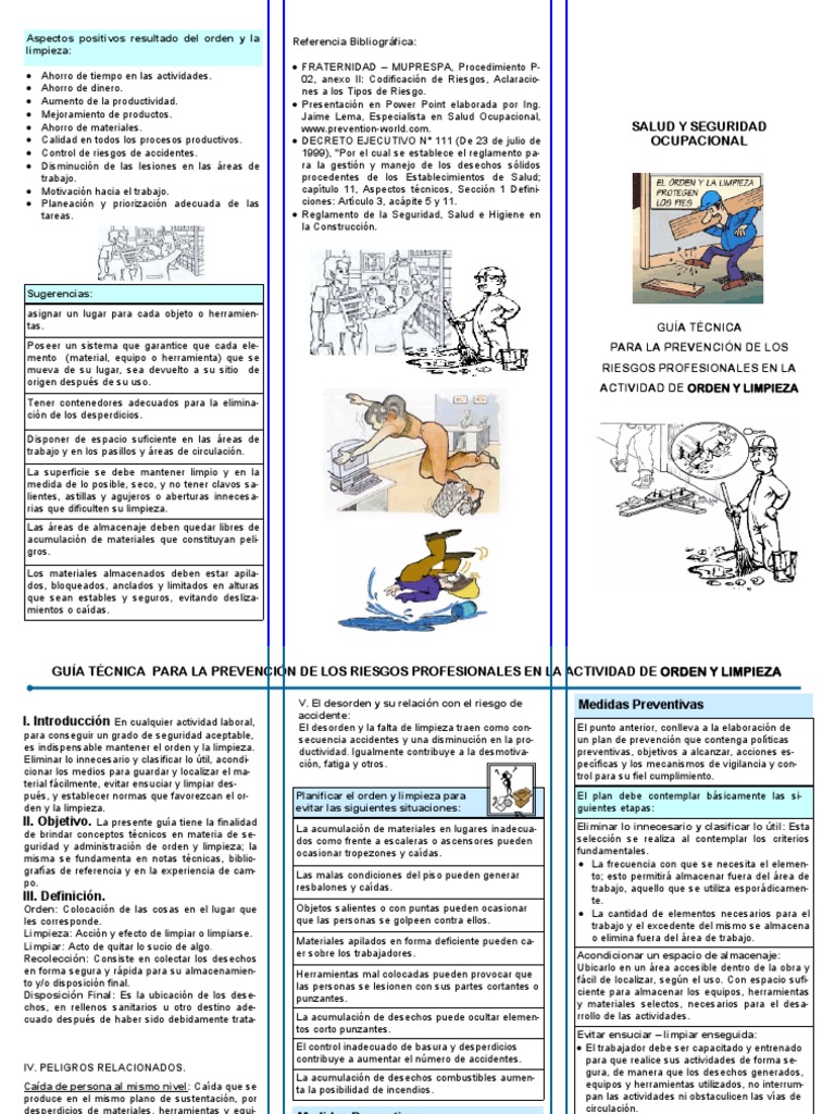 Guía de Orden y Limpieza Escolar | PDF | Residuos | Salud y bienestar