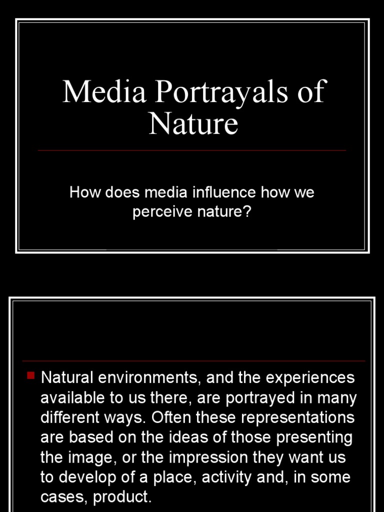 Media Portrayals of Nature | PDF | Social Science | Art