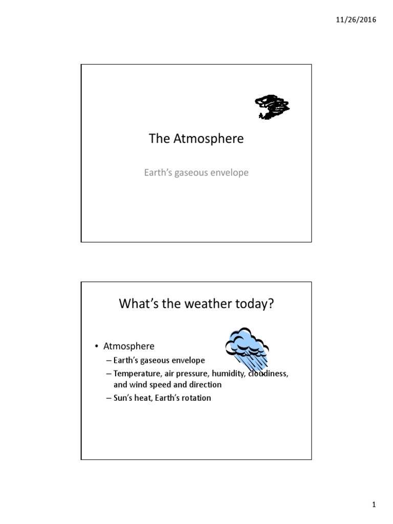 Earth's Atmosphere and Weather | PDF | Atmosphere Of Earth | Atmosphere
