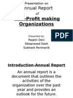 Presentation On Annual Report of Non-Profit Making Organizations