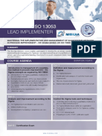 Iso 13053 Lead Implementer Four Page Brochure
