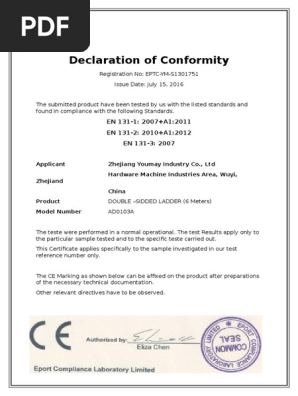 Declaration of Conformity