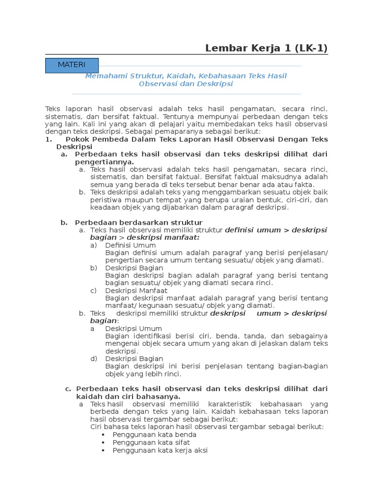 Lembar Kerja 1