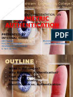 Biometric Authentication: Manyawar Kanshiram Engineering College of Information Technology Ambedkar Nagar