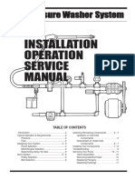 Installation Operation Service Manual: P R e S S U R e W A S H e R S y S T e M