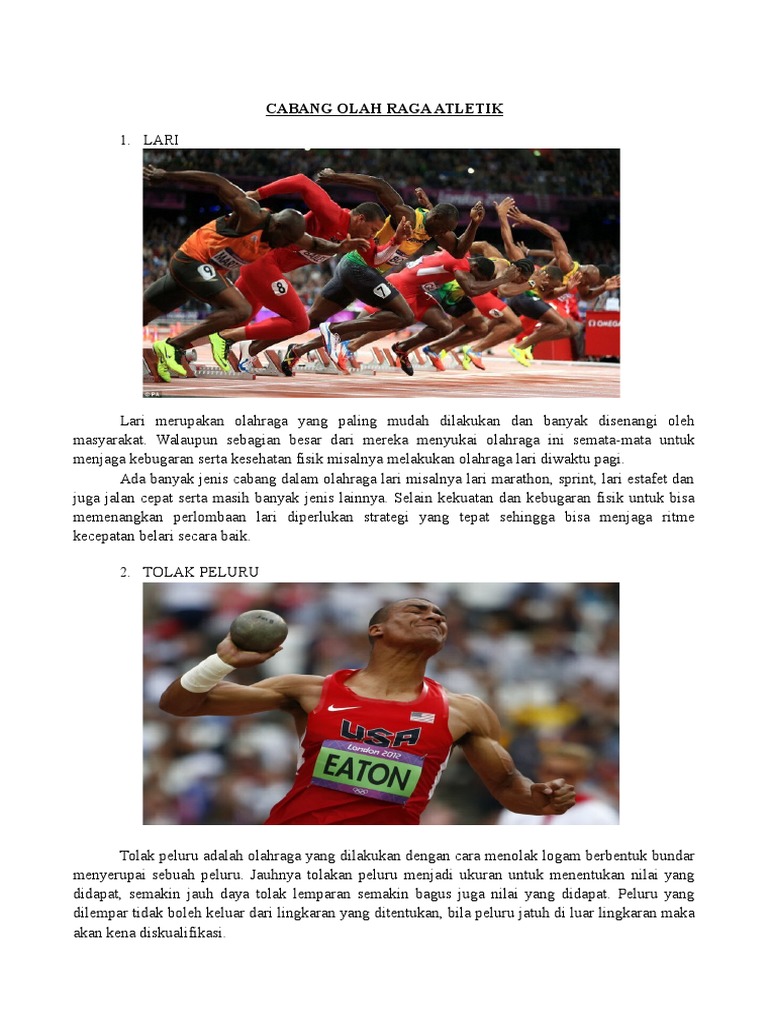 TUGAS KLIPING Cabang Olah Raga 2016 Atletik