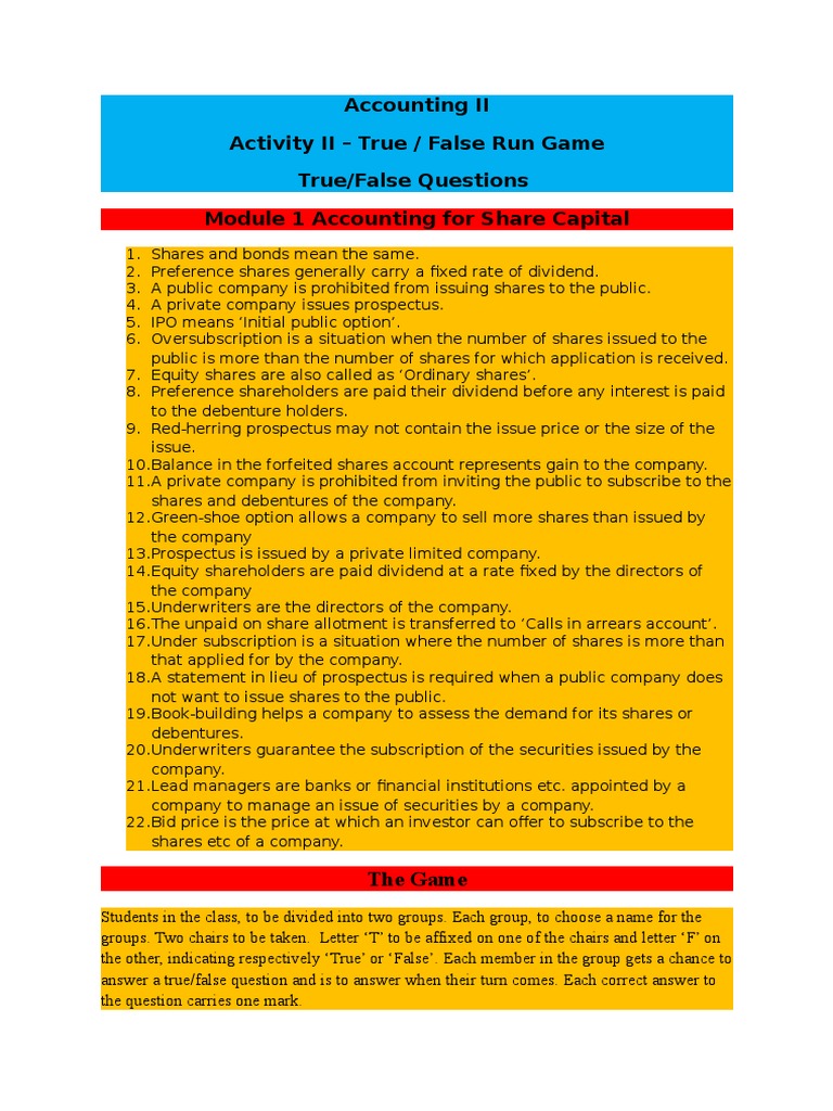 Accounting for Share Capital Quiz | PDF | Dividend | Equity Securities