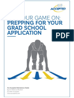 Get Your Game On:: Prepping For Your Grad School Application
