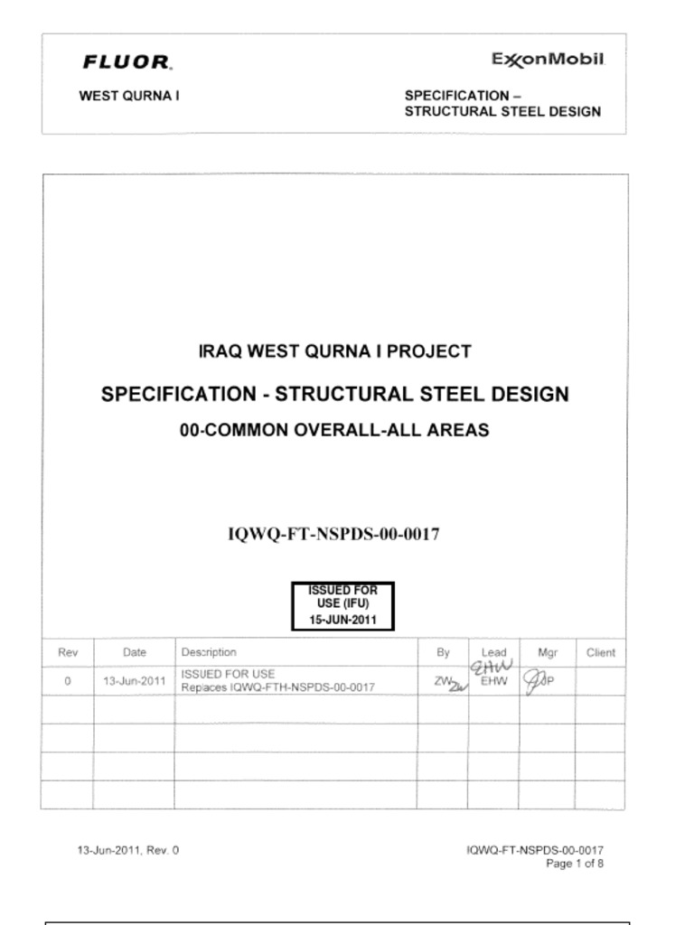 Structural Steel Design Specification | PDF | Structural Steel | Screw