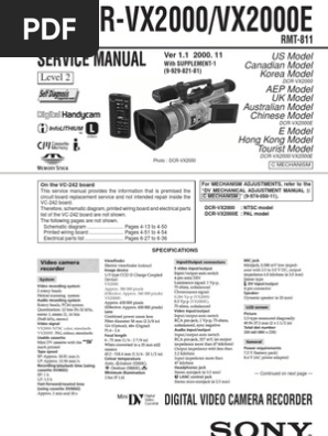 Sony Dcr Vx00 Compact Cassette Technology Engineering