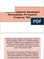 Analisis Laporan Keuangan Perusahaan PT. Ciputra Property Tbk.