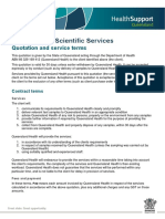 Forensic and Scientific Services: Quotation and Service Terms