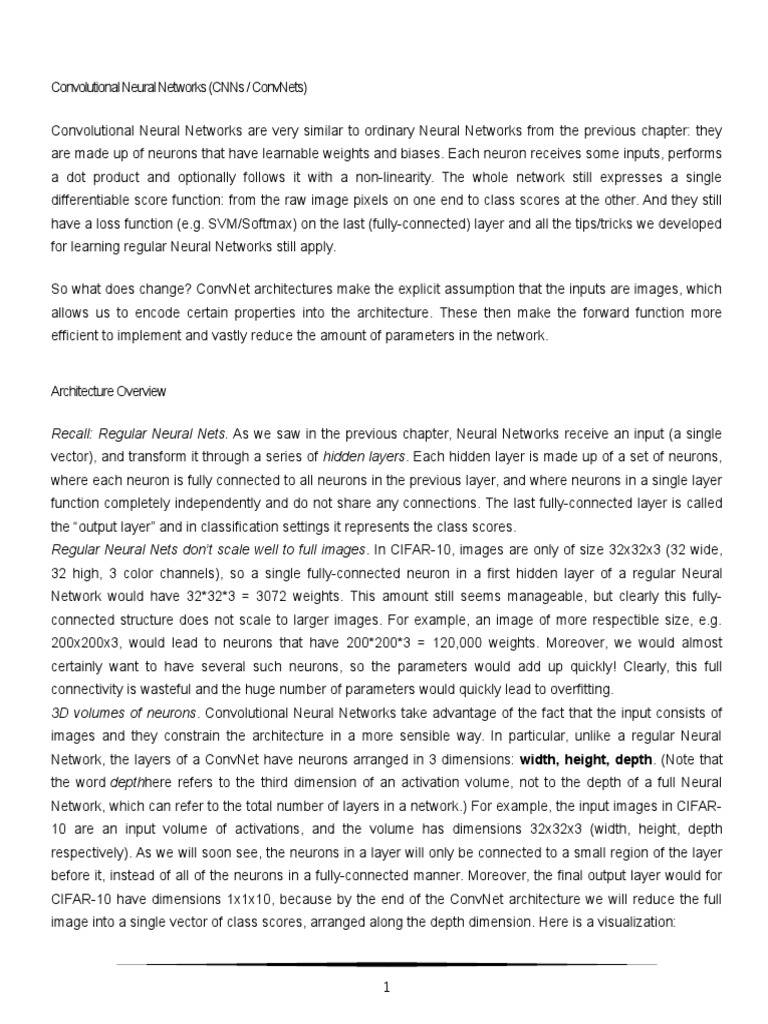 Convolutional Neural Networks | PDF | Cybernetics | Neuroscience