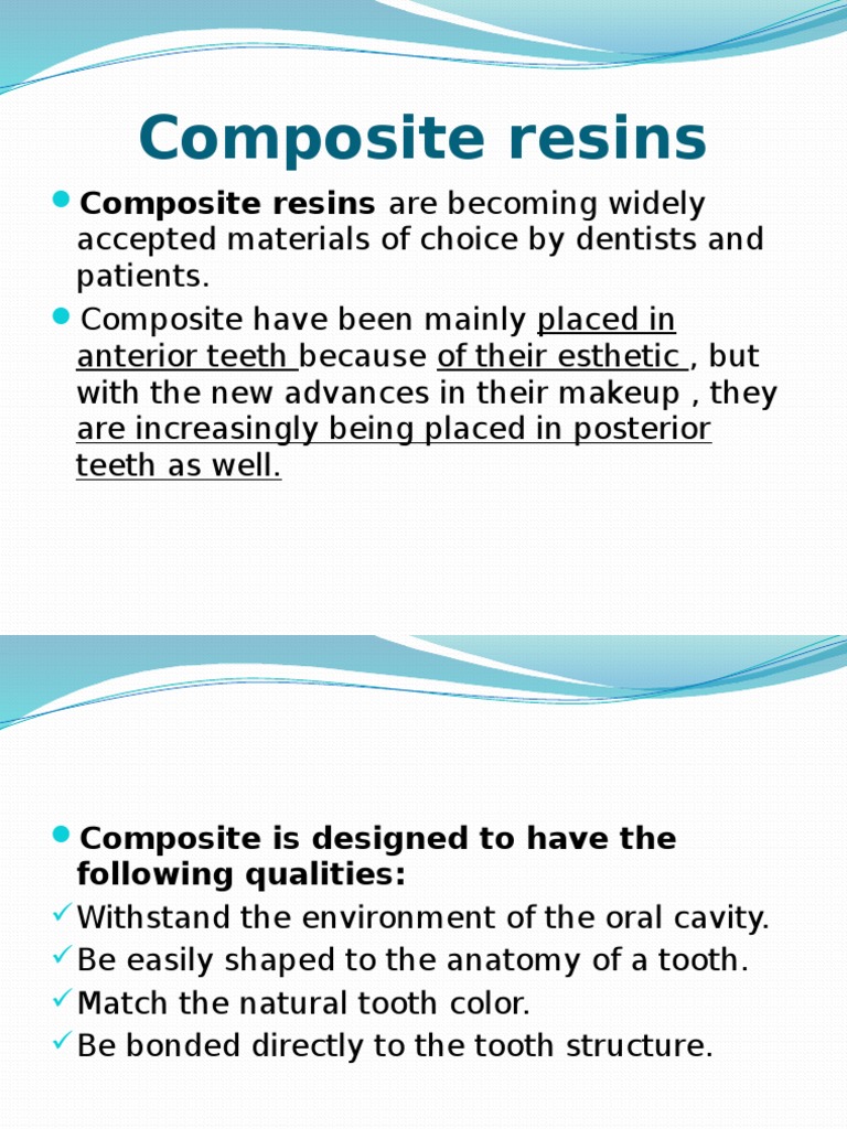 Composite Resins Are Becoming Widely | PDF | Dental Composite ...